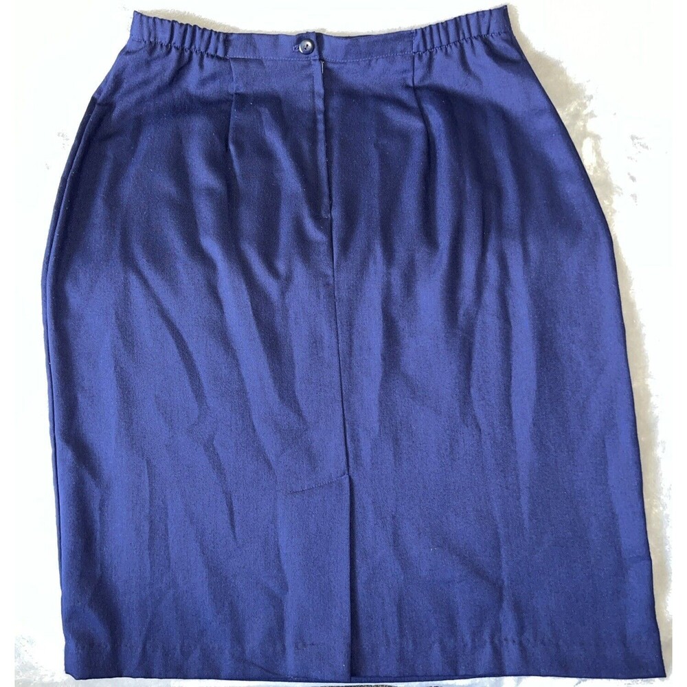 CL Cricket Lane Vintage 80s Womens 12 Canvas Blend Tulip Skirt Stretch USA Made - Picture 2 of 12